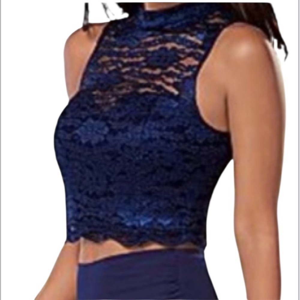 Venus lace sexy bow crop top XL 16